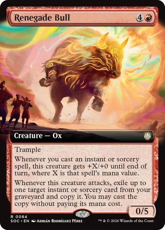 Image for Renegade Bull (Extended Art) (84) (Commander: Secrets of Strixhaven) - Magic: The Gathering