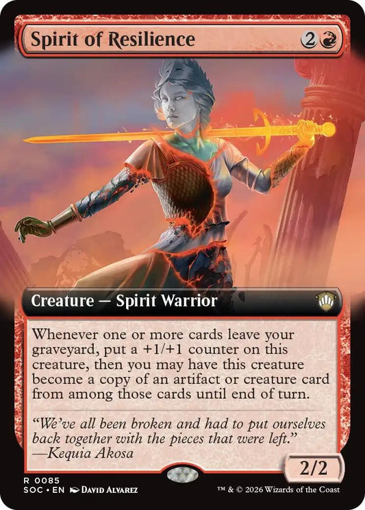 Image for Spirit of Resilience (Extended Art) (85) (Commander: Secrets of Strixhaven) - Magic: The Gathering