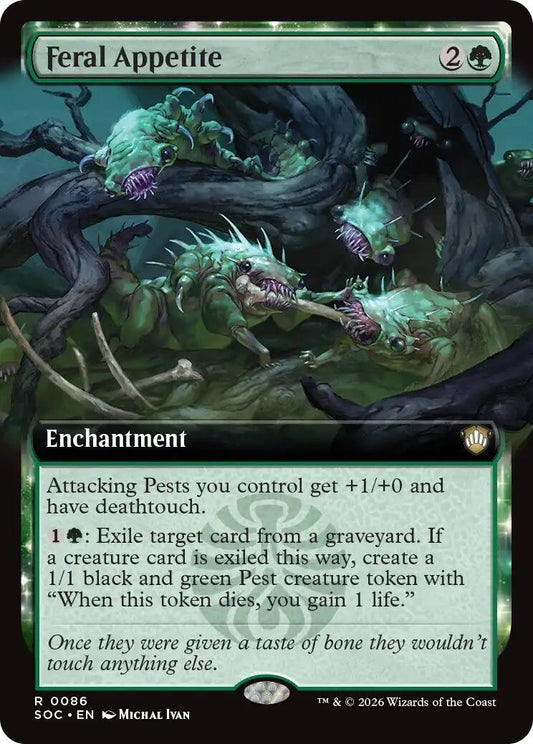 Image for Feral Appetite (Extended Art) (86) (Commander: Secrets of Strixhaven) - Magic: The Gathering