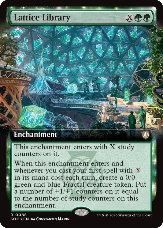 Image for Lattice Library (Extended Art) (88) (Commander: Secrets of Strixhaven) - Magic: The Gathering