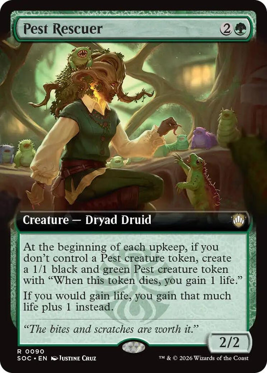 Image for Pest Rescuer (Extended Art) (90) (Commander: Secrets of Strixhaven) - Magic: The Gathering