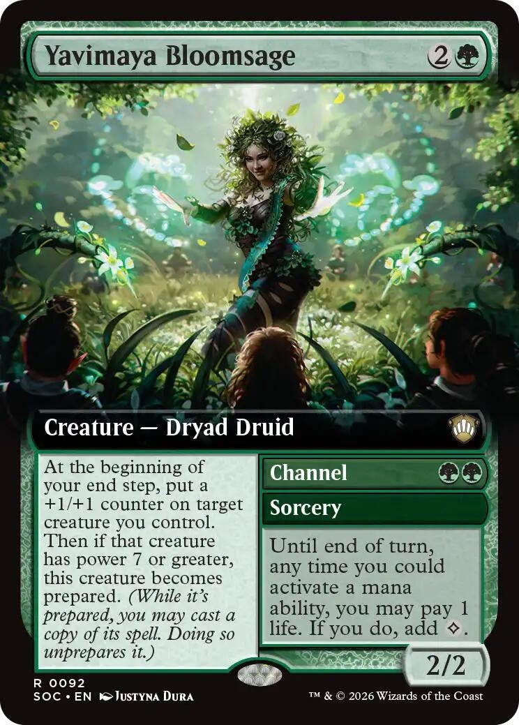 Image for Yavimaya Bloomsage (Extended Art) (92) (Commander: Secrets of Strixhaven) - Magic: The Gathering