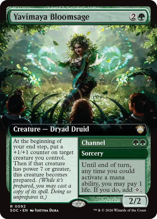 Image for Yavimaya Bloomsage (Extended Art) (92) (Commander: Secrets of Strixhaven) - Magic: The Gathering