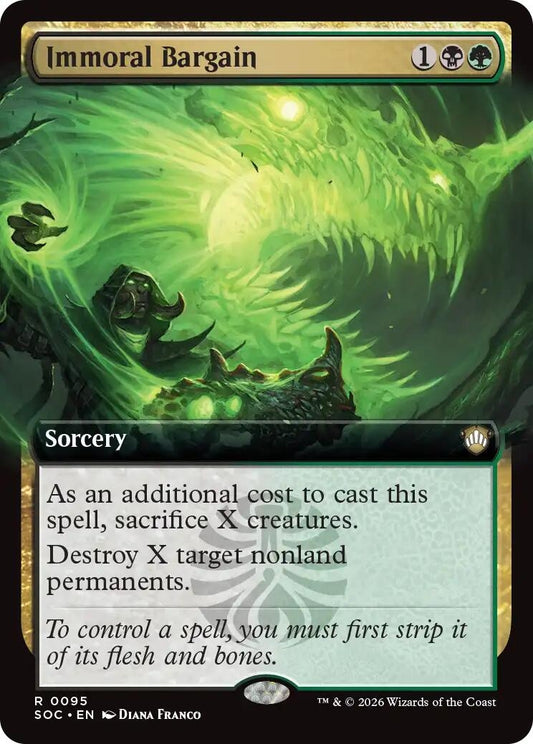 Image for Immoral Bargain (Extended Art) (95) (Commander: Secrets of Strixhaven) - Magic: The Gathering
