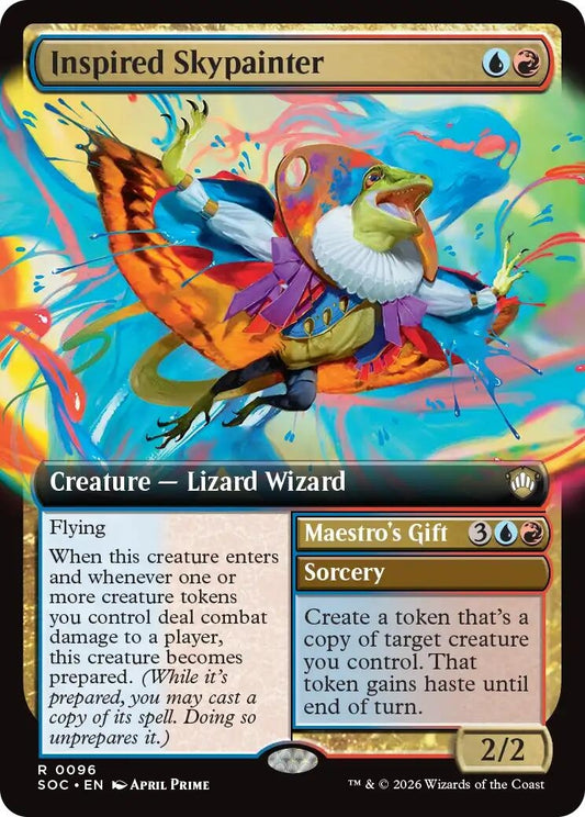 Image for Inspired Skypainter (Extended Art) (96) (Commander: Secrets of Strixhaven) - Magic: The Gathering