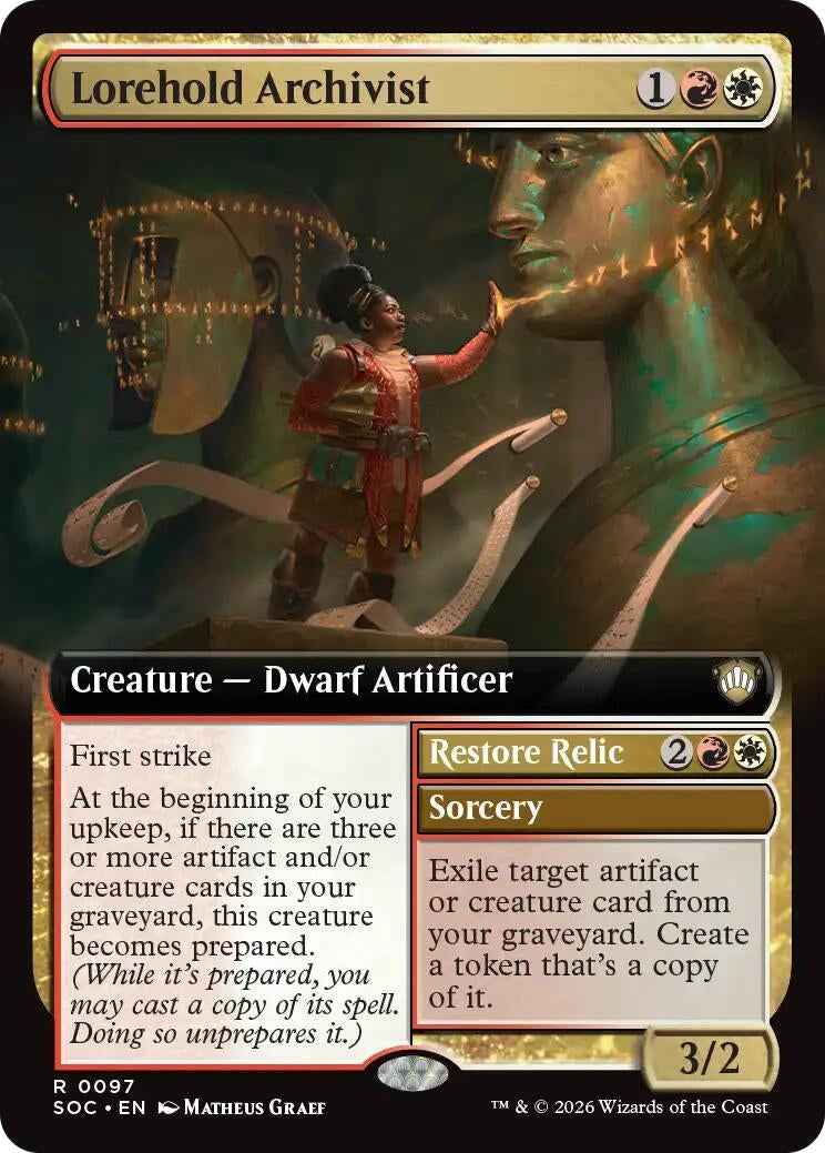 Image for Lorehold Archivist (Extended Art) (97) (Commander: Secrets of Strixhaven) - Magic: The Gathering