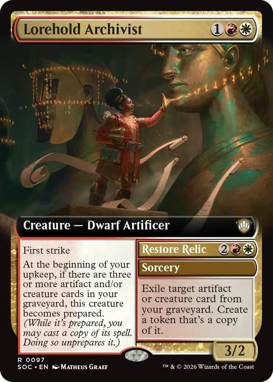 Image for Lorehold Archivist (Extended Art) (97) (Commander: Secrets of Strixhaven) - Magic: The Gathering