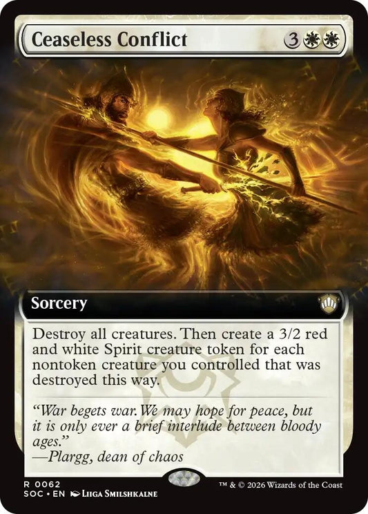 Image for Ceaseless Conflict (Extended Art) (62) (Commander: Secrets of Strixhaven) - Magic: The Gathering