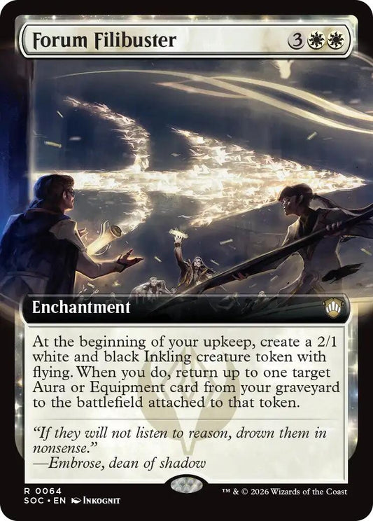Image for Forum Filibuster (Extended Art) (64) (Commander: Secrets of Strixhaven) - Magic: The Gathering