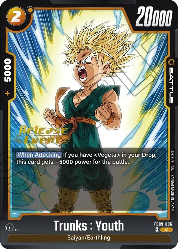 Image for Trunks : Youth (FB09-086) (Dual Evolution Release Event Cards) (FB09_PR) - Dragon Ball Super: Fusion World