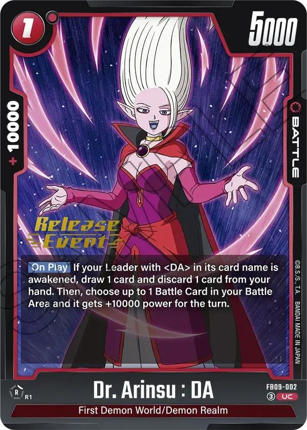 Image for Dr. Arinsu : DA (FB09-002) (Dual Evolution Release Event Cards) (FB09_PR) - Dragon Ball Super: Fusion World
