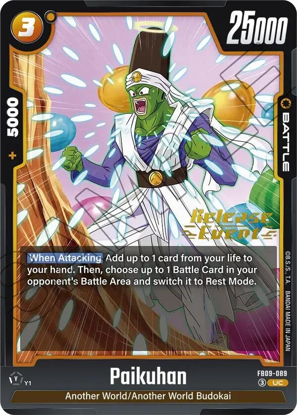 Image for Paikuhan - FB09-089 (FB09-089) (Dual Evolution Release Event Cards) (FB09_PR) - Dragon Ball Super: Fusion World