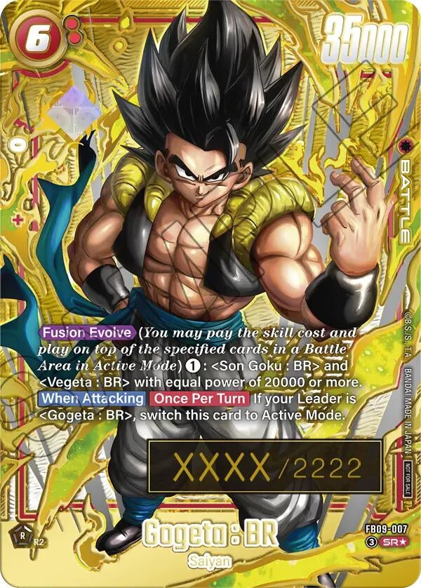 Image for Gogeta : BR - FB09-007 (Serial Numbered) (FB09-007) (Tournament and Championship Promos) (DBSFW_TPR) - Dragon Ball Super: Fusion World