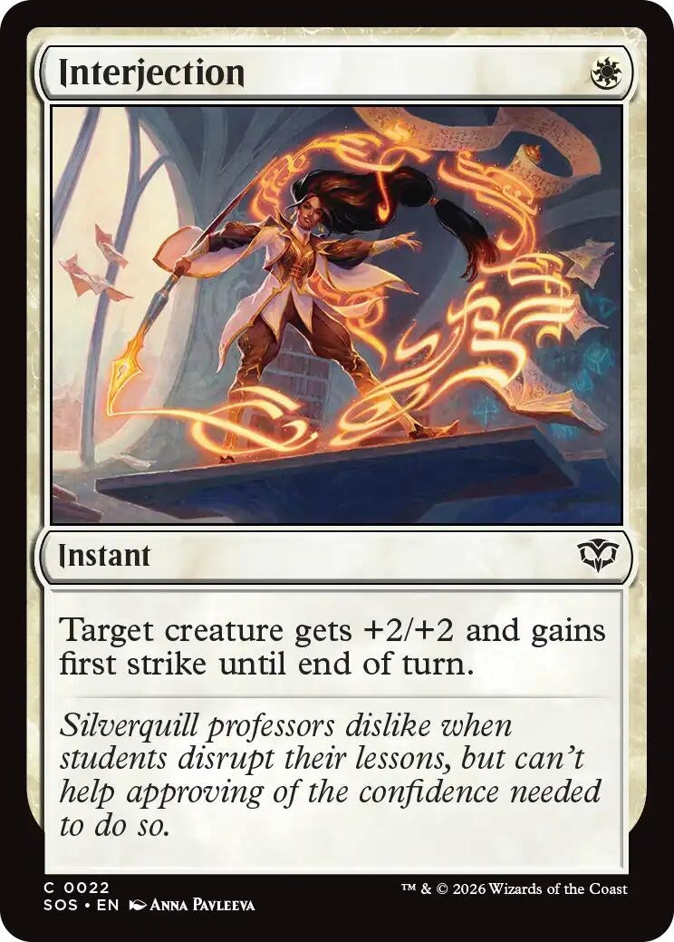 Image for Interjection (22) (Secrets of Strixhaven) - Magic: The Gathering