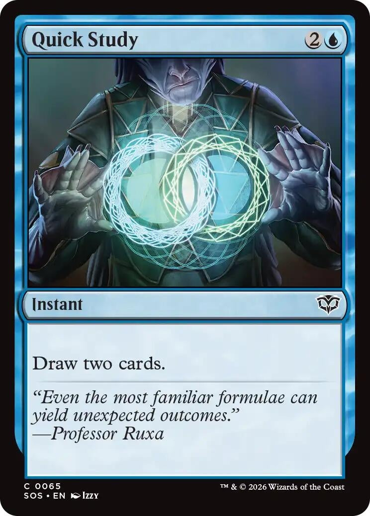 Image for Quick Study (65) (Secrets of Strixhaven) - Magic: The Gathering