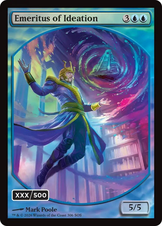 Image for Emeritus of Ideation (Retro Frame) (Serial Numbered) (Double Rainbow Foil) (306) (Secrets of Strixhaven) - Magic: The Gathering