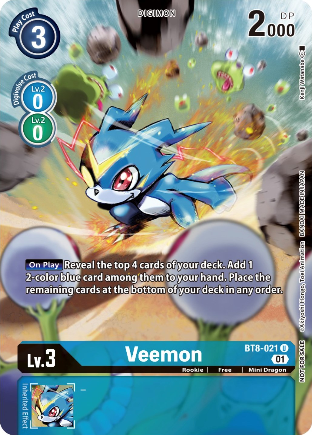 Veemon [BT8-021] (Dimensional Phase Pre-Release Pack) [New Awakening Promos] | Red Riot Games CA