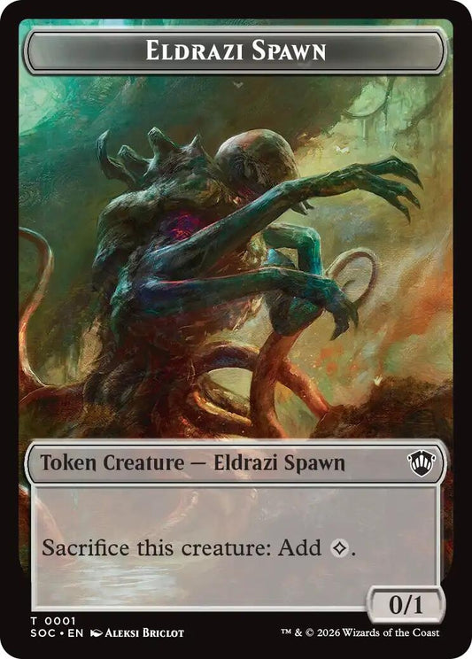 Image for Eldrazi Spawn // Worm Double-Sided Token (1 // 26) (Commander: Secrets of Strixhaven) - Magic: The Gathering