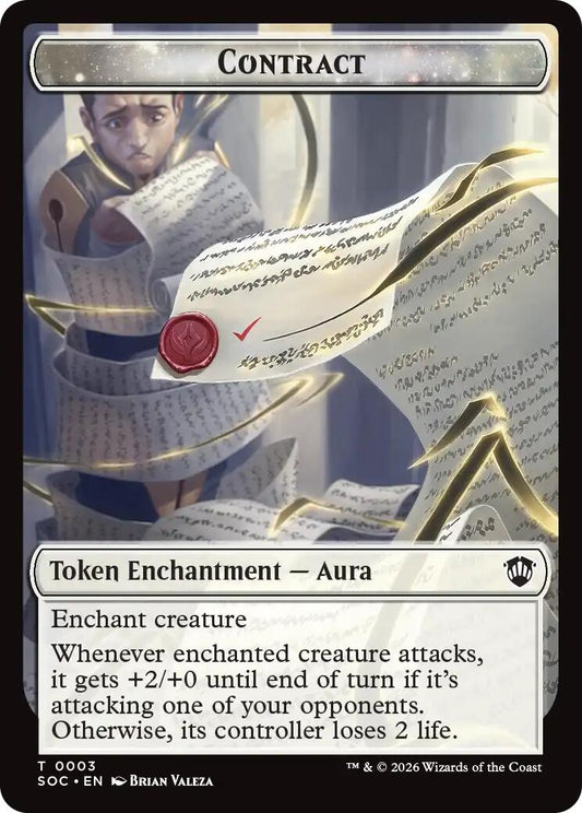 Image for Contract // Copy Double-Sided Token (3 // 1) (Commander: Secrets of Strixhaven) - Magic: The Gathering