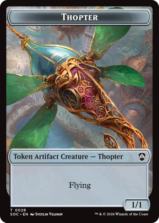 Image for Thopter // Fractal (0004) Double-Sided Token (28 // 4) (Commander: Secrets of Strixhaven) - Magic: The Gathering