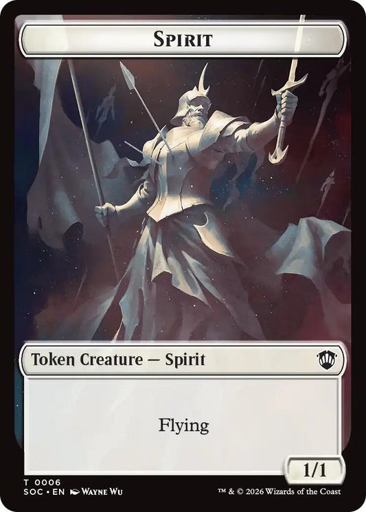 Image for Spirit (0006) // Illusion Double-Sided Token (6 // 7) (Commander: Secrets of Strixhaven) - Magic: The Gathering