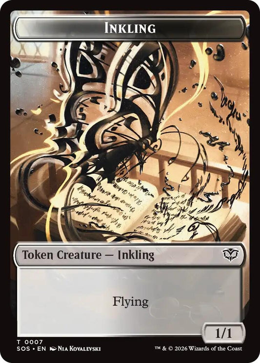 Image for Inkling (0007) // Spirit (0011) Double-Sided Token (7 // 11) (Secrets of Strixhaven) - Magic: The Gathering