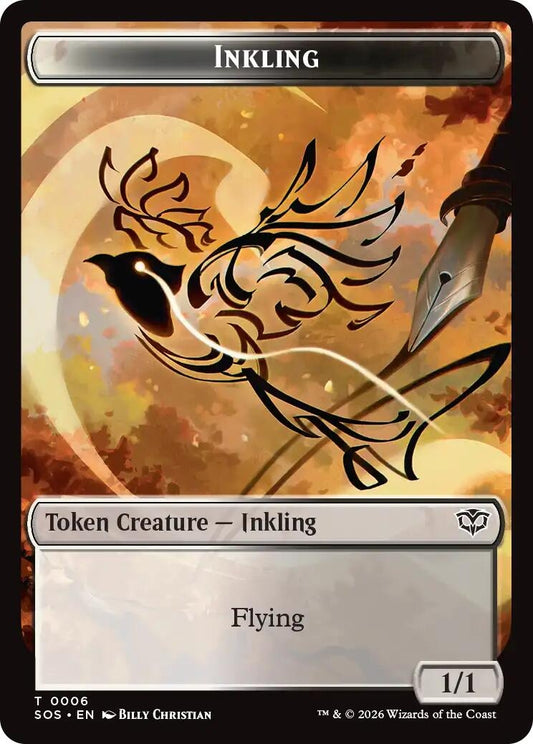 Image for Inkling (0006) // Spirit (0010) Double-Sided Token (6 // 10) (Secrets of Strixhaven) - Magic: The Gathering