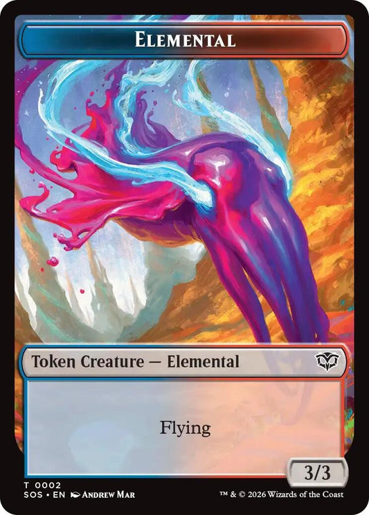 Image for Elemental (0002) // Treasure Double-Sided Token (2 // 12) (Secrets of Strixhaven) - Magic: The Gathering