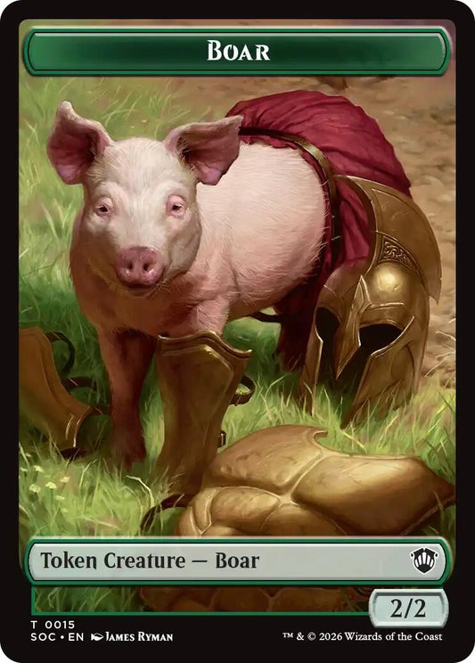 Image for Boar // Frog Lizard Double-Sided Token (15 // 16) (Commander: Secrets of Strixhaven) - Magic: The Gathering