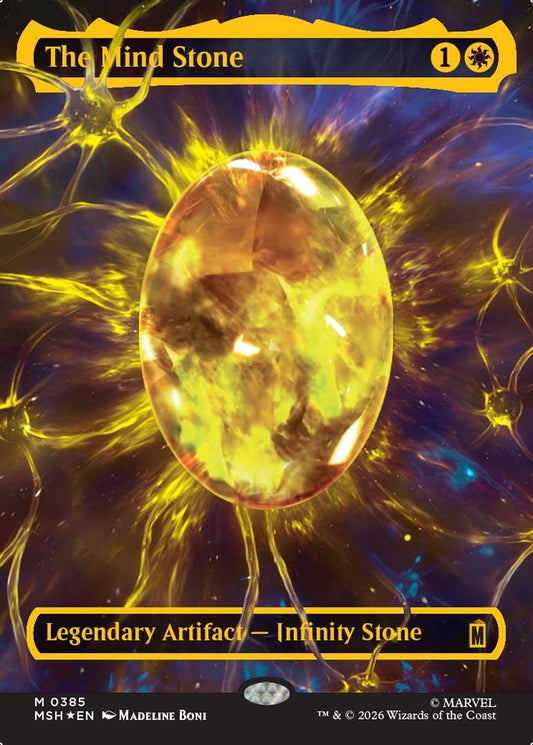 Image for The Mind Stone (Borderless) (Cosmic Foil) (385) (Marvel Super Heroes) - Magic: The Gathering