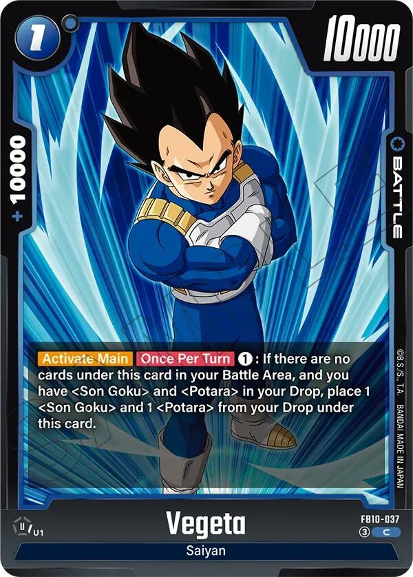 Image for Vegeta - FB10-037 (FB10-037) (Cross Force) (FB10) - Dragon Ball Super: Fusion World