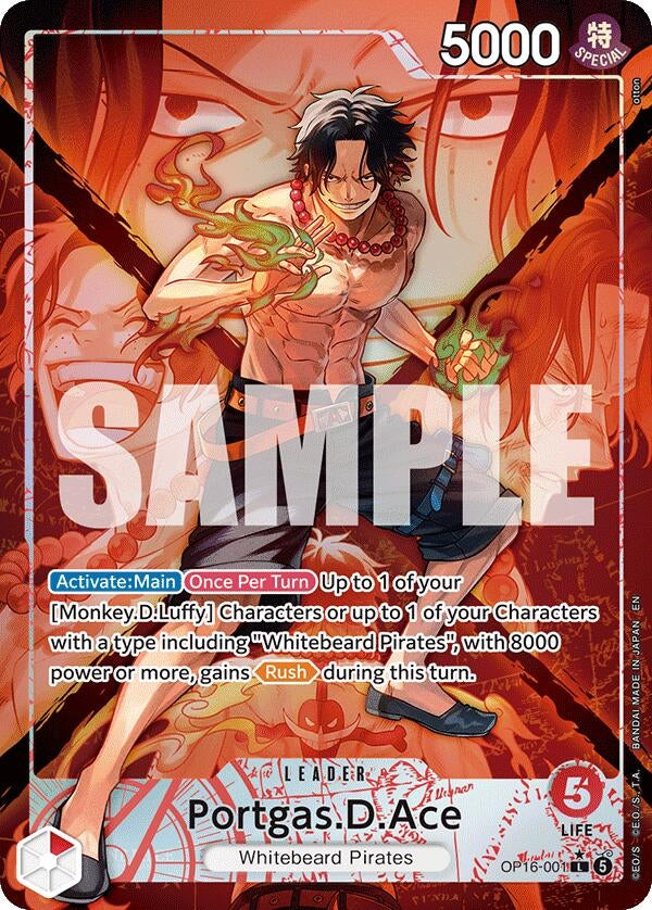 Image for Portgas.D.Ace (001) (Alternate Art) (OP16-001) (The Time of Battle) (OP16) - One Piece Card Game