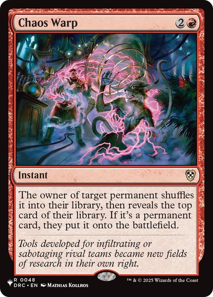 Image for Chaos Warp (DRC) (48) (The List Reprints) (LIST) - Magic: The Gathering