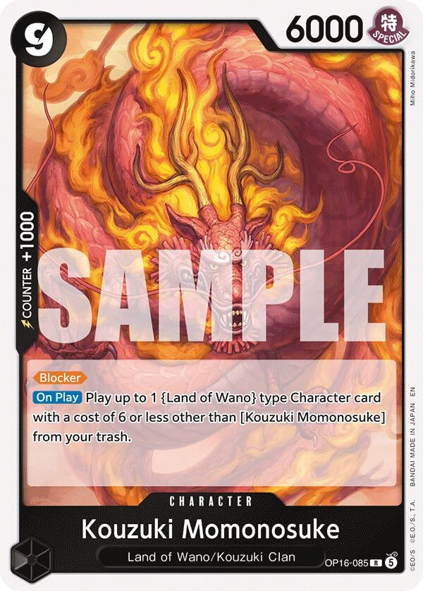 Image for Kouzuki Momonosuke (085) (OP16-085) (The Time of Battle) (OP16) - One Piece Card Game