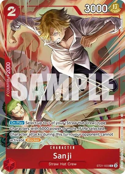 Image for Sanji (Premium Card Collection -Best Selection Vol. 6-) (ST21-003) (One Piece Promotion Cards) (OP-PR) - One Piece Card Game
