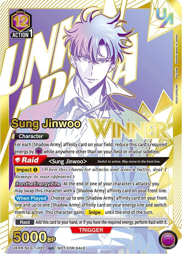 Image for Sung Jinwoo (022) (UR) (Winner) (UEPR/SLG-1-022) (Union Arena Promotion Cards) (UEPR) - Union Arena
