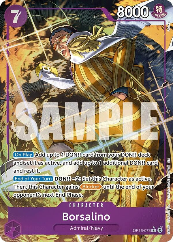 Image for Borsalino (Alternate Art) (OP16-073) (The Time of Battle) (OP16) - One Piece Card Game