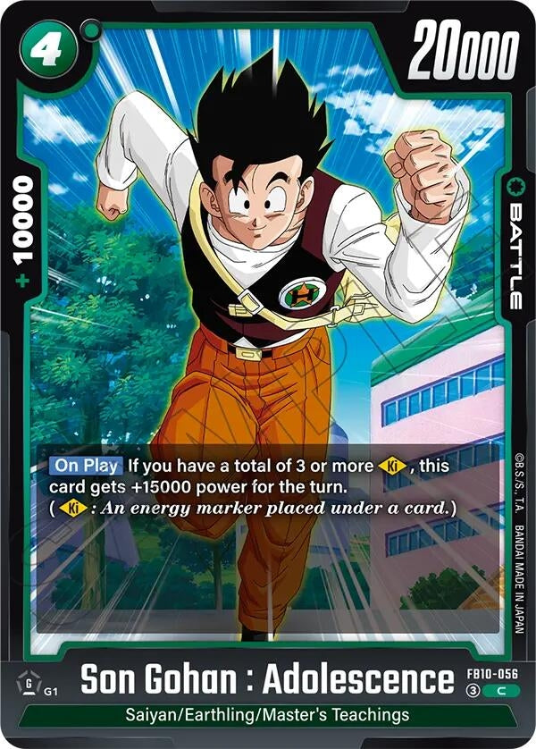 Image for Son Gohan : Adolescence (FB10-056) (Cross Force) (FB10) - Dragon Ball Super: Fusion World