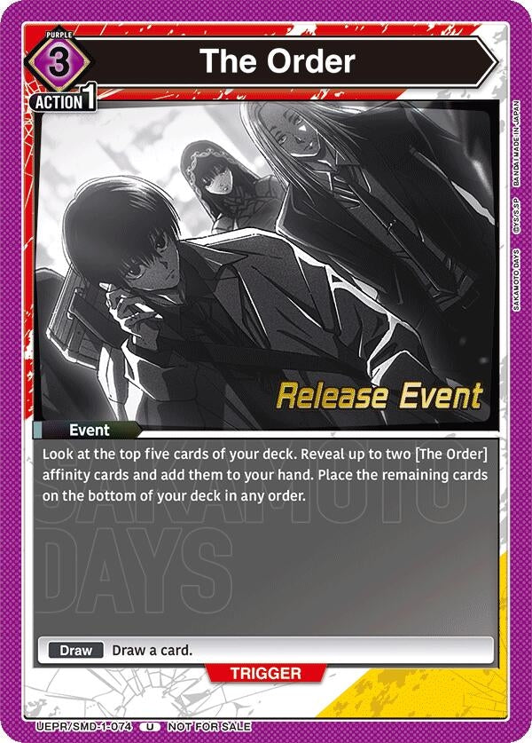 Image for The Order (UE19BT/SMD-1-074) (UE19BT: SAKAMOTO DAYS Release Event Cards) (UE19BT_RE) - Union Arena