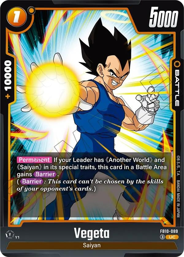 Image for Vegeta - FB10-089 (FB10-089) (Cross Force) (FB10) - Dragon Ball Super: Fusion World