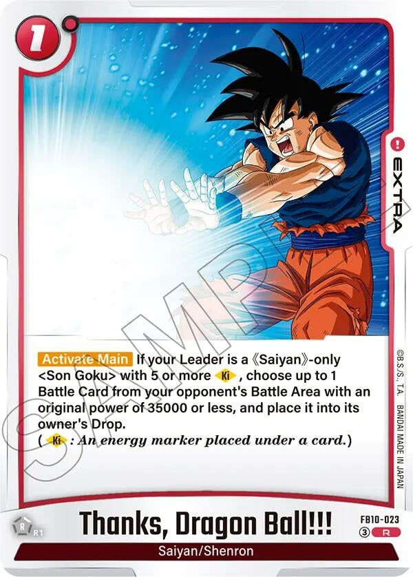 Image for Thanks Dragon Ball!!! (FB10-023) (Cross Force) (FB10) - Dragon Ball Super: Fusion World