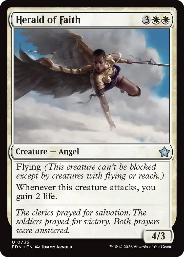 Image for Herald of Faith (0735) (735) (Foundations) (FDN) - Magic: The Gathering