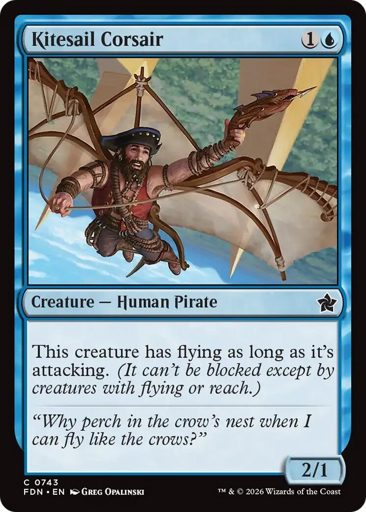 Image for Kitesail Corsair (0743) (743) (Foundations) (FDN) - Magic: The Gathering
