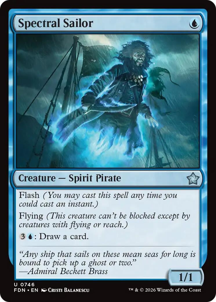 Image for Spectral Sailor (0746) (746) (Foundations) (FDN) - Magic: The Gathering