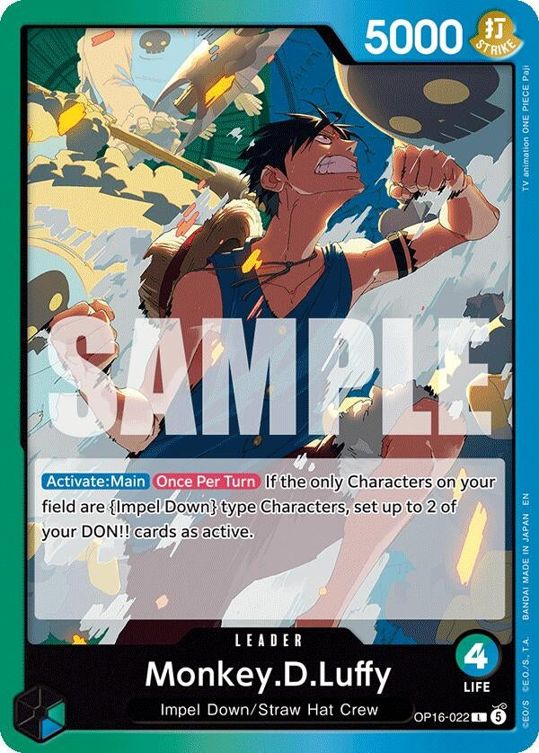Image for Monkey.D.Luffy (022) (OP16-022) (The Time of Battle) (OP16) - One Piece Card Game