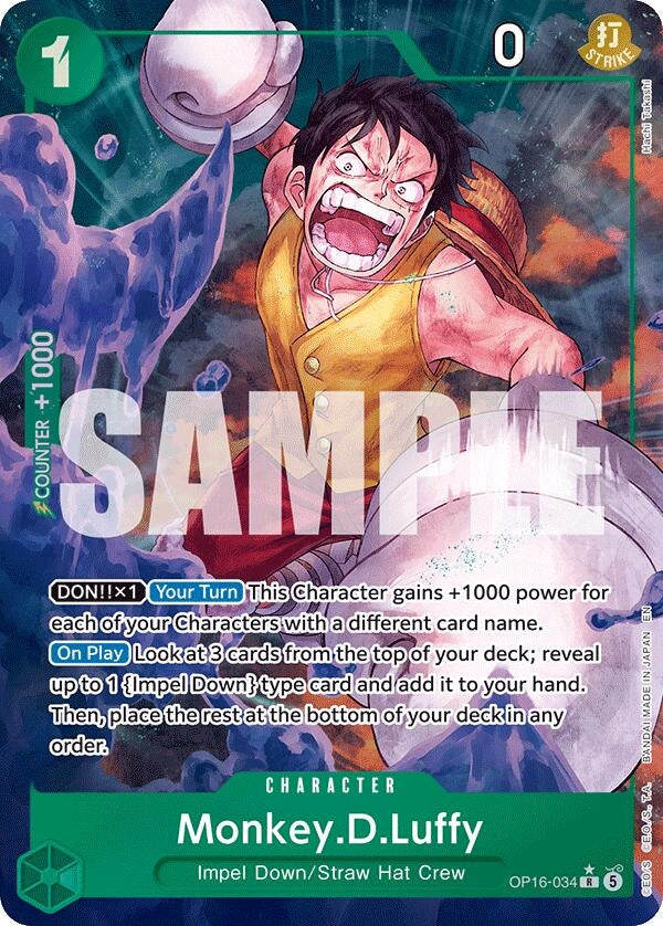 Image for Monkey.D.Luffy (034) (Alternate Art) (OP16-034) (The Time of Battle) (OP16) - One Piece Card Game