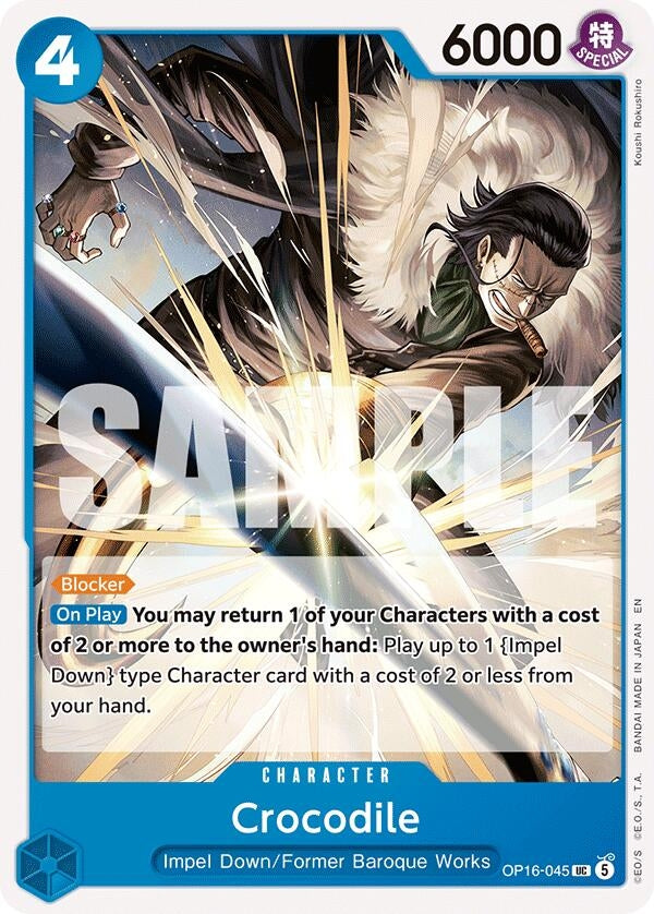 Image for Crocodile (OP16-045) (The Time of Battle) (OP16) - One Piece Card Game