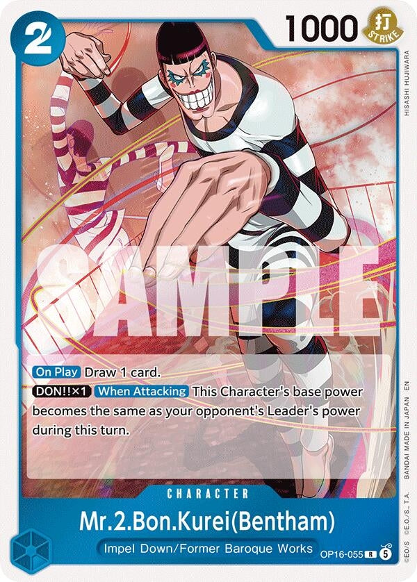 Image for Mr.2.Bon.Kurei(Bentham) (055) (OP16-055) (The Time of Battle) (OP16) - One Piece Card Game