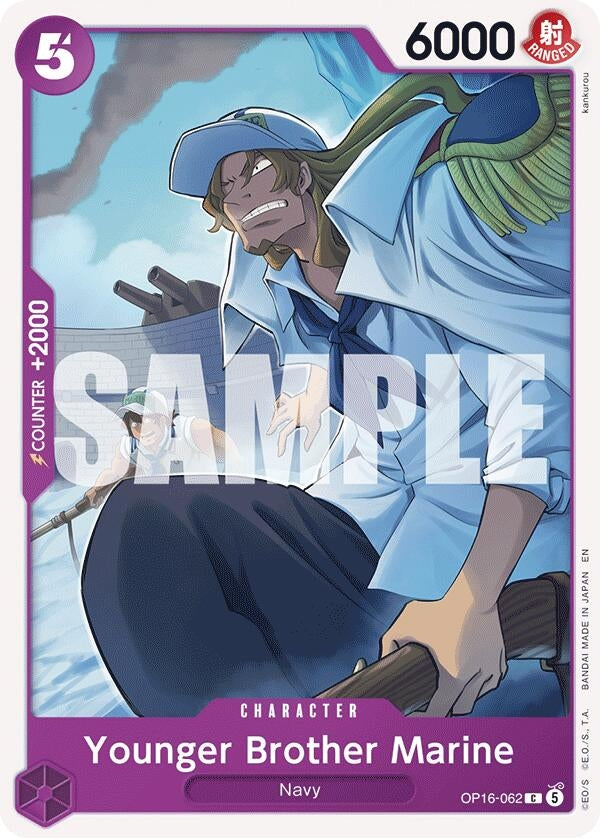 Image for Younger Brother Marine (OP16-062) (The Time of Battle) (OP16) - One Piece Card Game