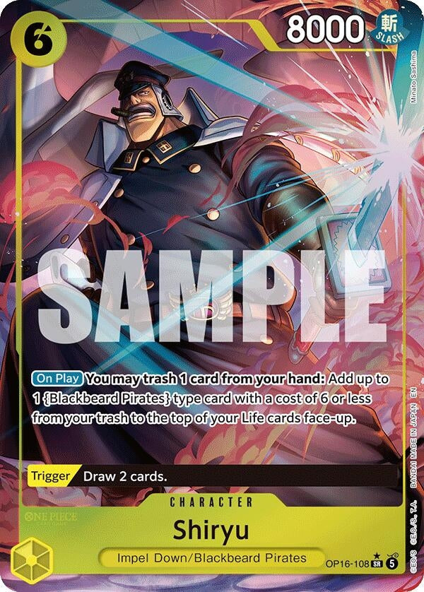 Image for Shiryu (Full Art) (OP16-108) (The Time of Battle) (OP16) - One Piece Card Game